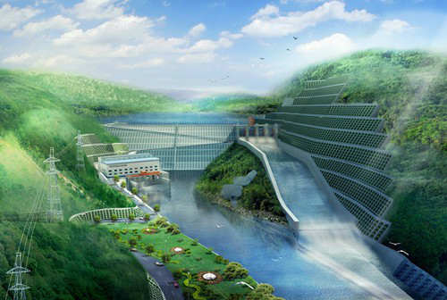 会山镇老挝南塔河1号水电站项目
